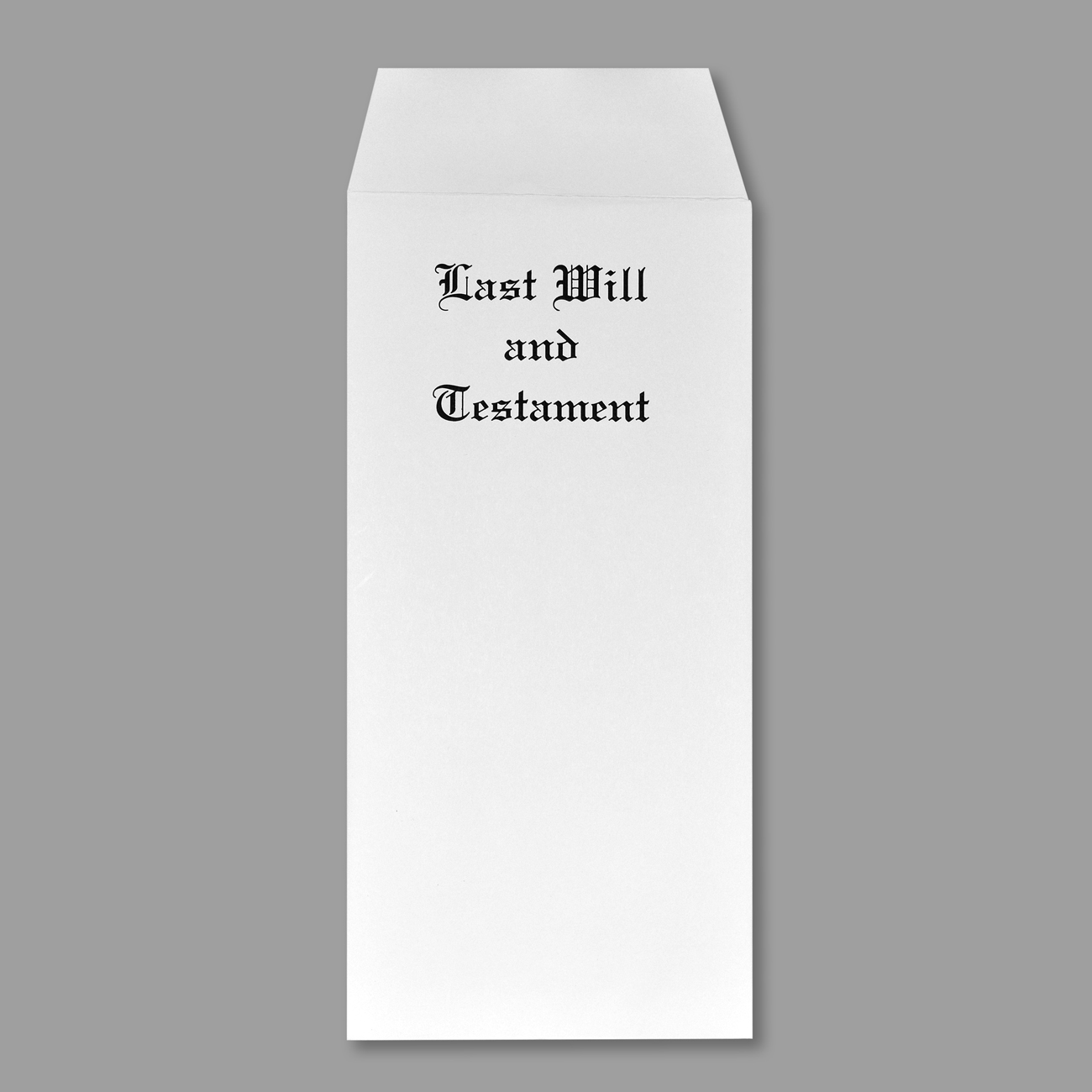 Will Envelopes, Style 801/802 Style 801/802, Will Envelope, Gummed, Engraved "Last Will and Testament", Bright White Wove Stock, Recycled, 30% PCW, 50/PK
