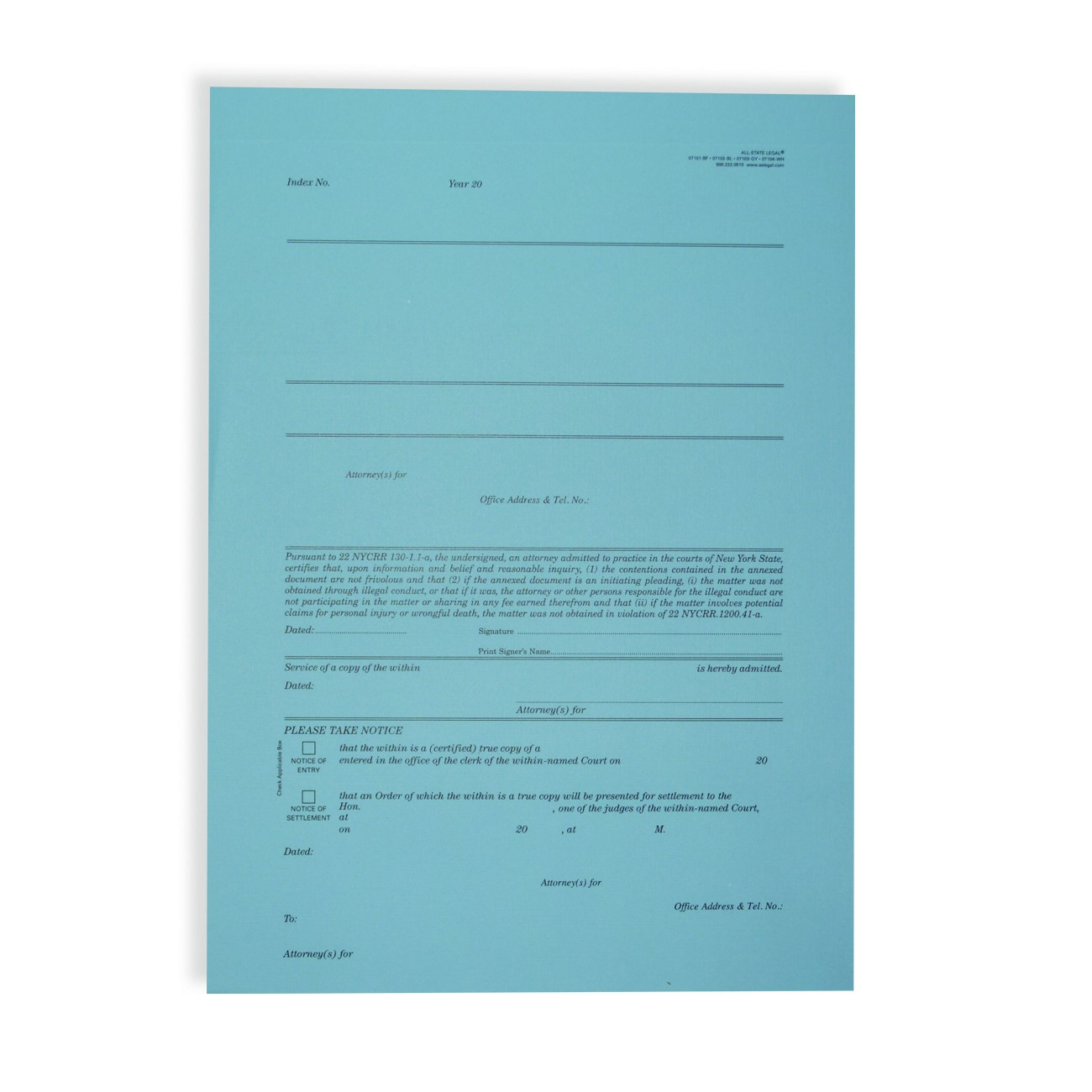 New York Litigation Covers 9" x 12 1/2" New York Manuscript Cover, 27 lb., Blue, Square Corners, 85% Recycled, 30% PCW, 100/PK