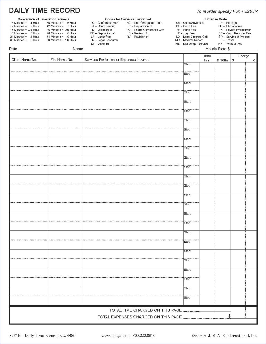 Daily Time Record NCR