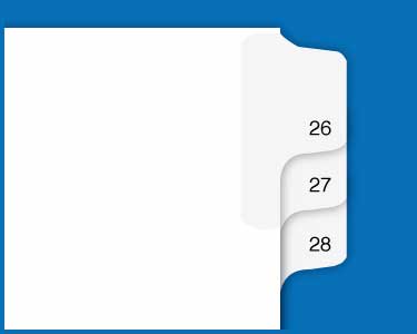 ALL-STATE Style Exhibit Dividers, Collated Numbers