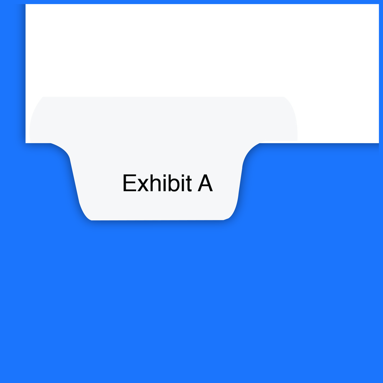 ALL-STATE Style Exhibit Dividers, Letter Bottom Tab "Exhibit A