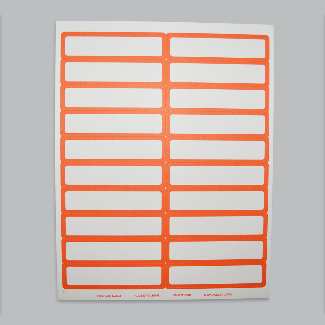 orange file folder labels